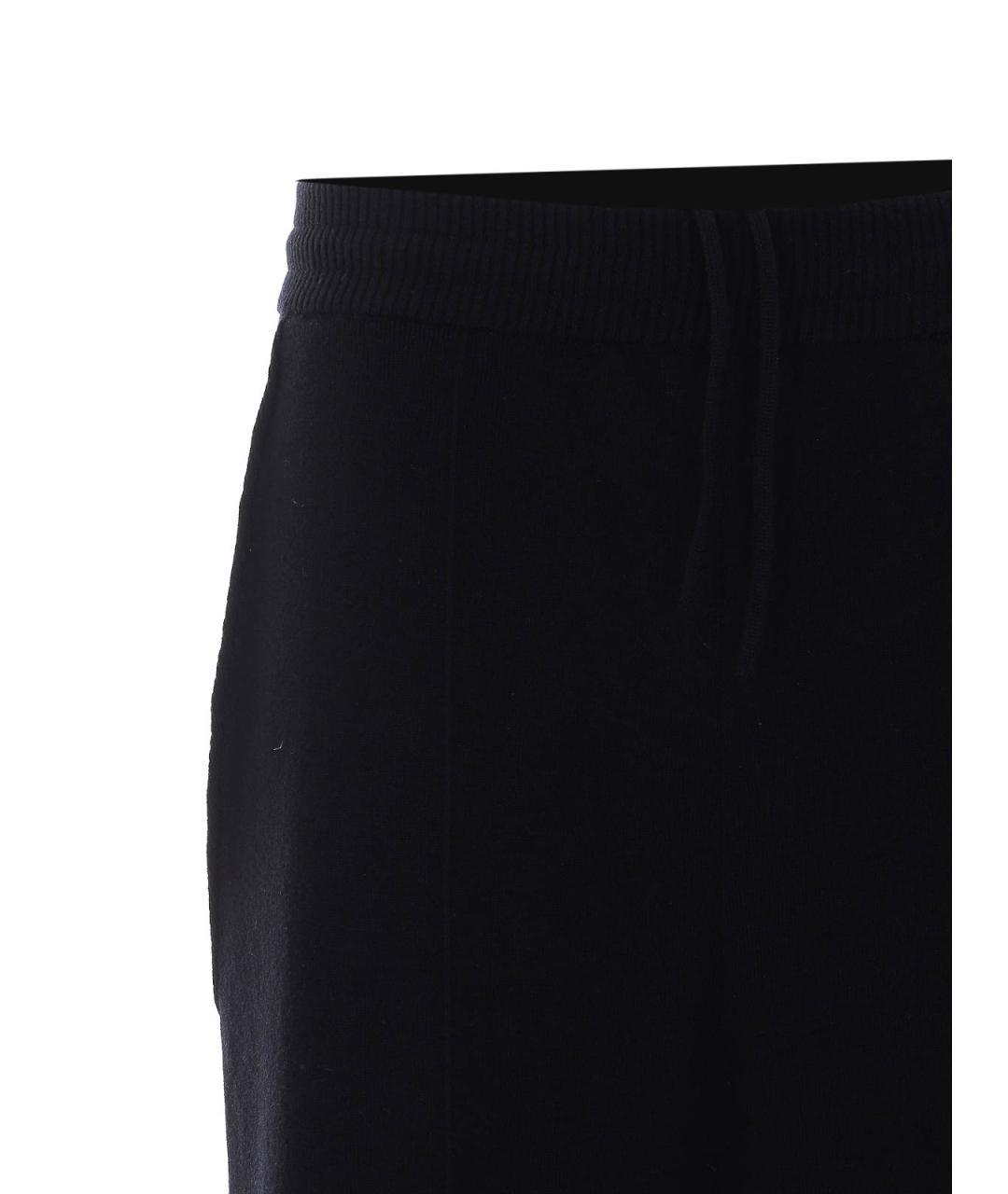 LANVIN Черные шерстяные прямые брюки, фото 4