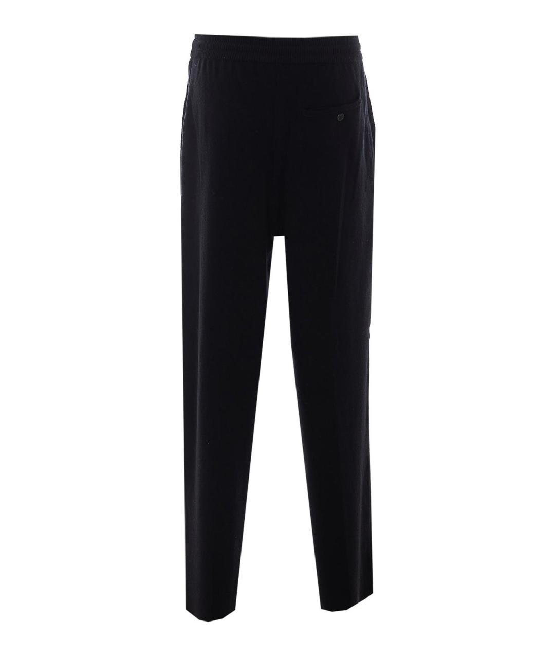 LANVIN Черные шерстяные прямые брюки, фото 2