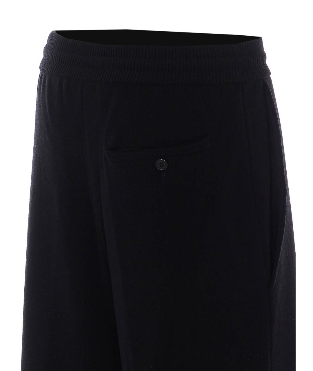 LANVIN Черные шерстяные прямые брюки, фото 3