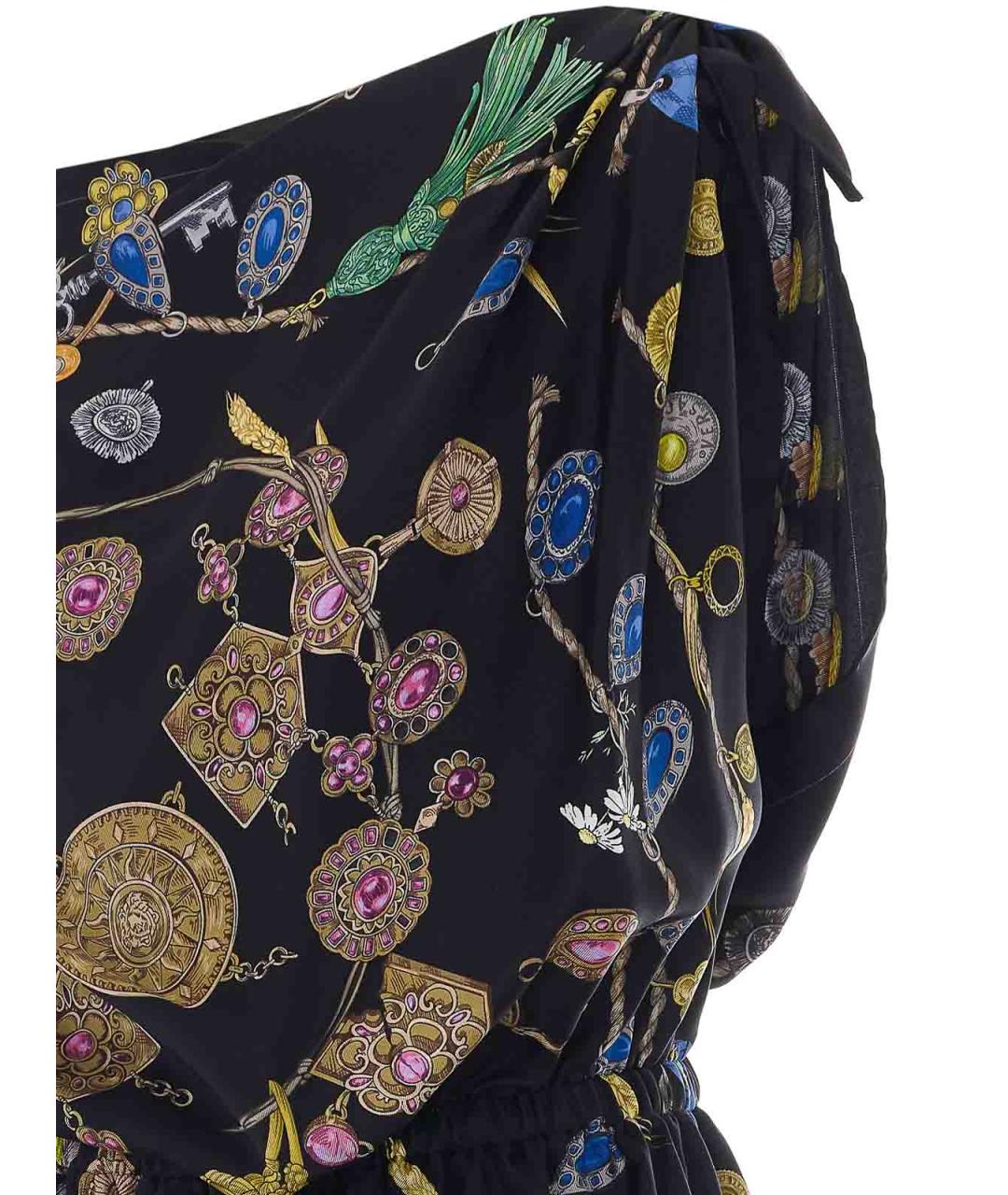 VERSACE Черное шелковое вечернее платье, фото 3