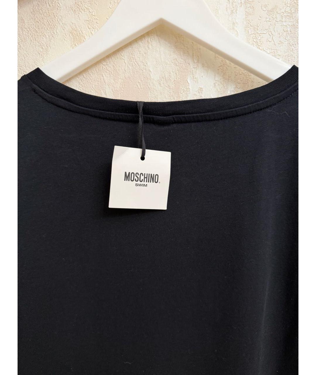 MOSCHINO Черное хлопковое повседневное платье, фото 4