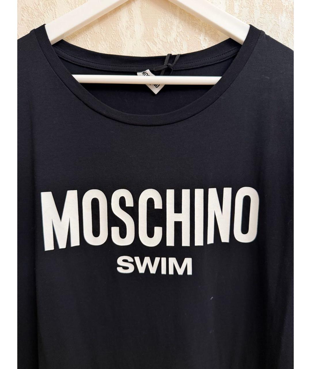 MOSCHINO Черное хлопковое повседневное платье, фото 3