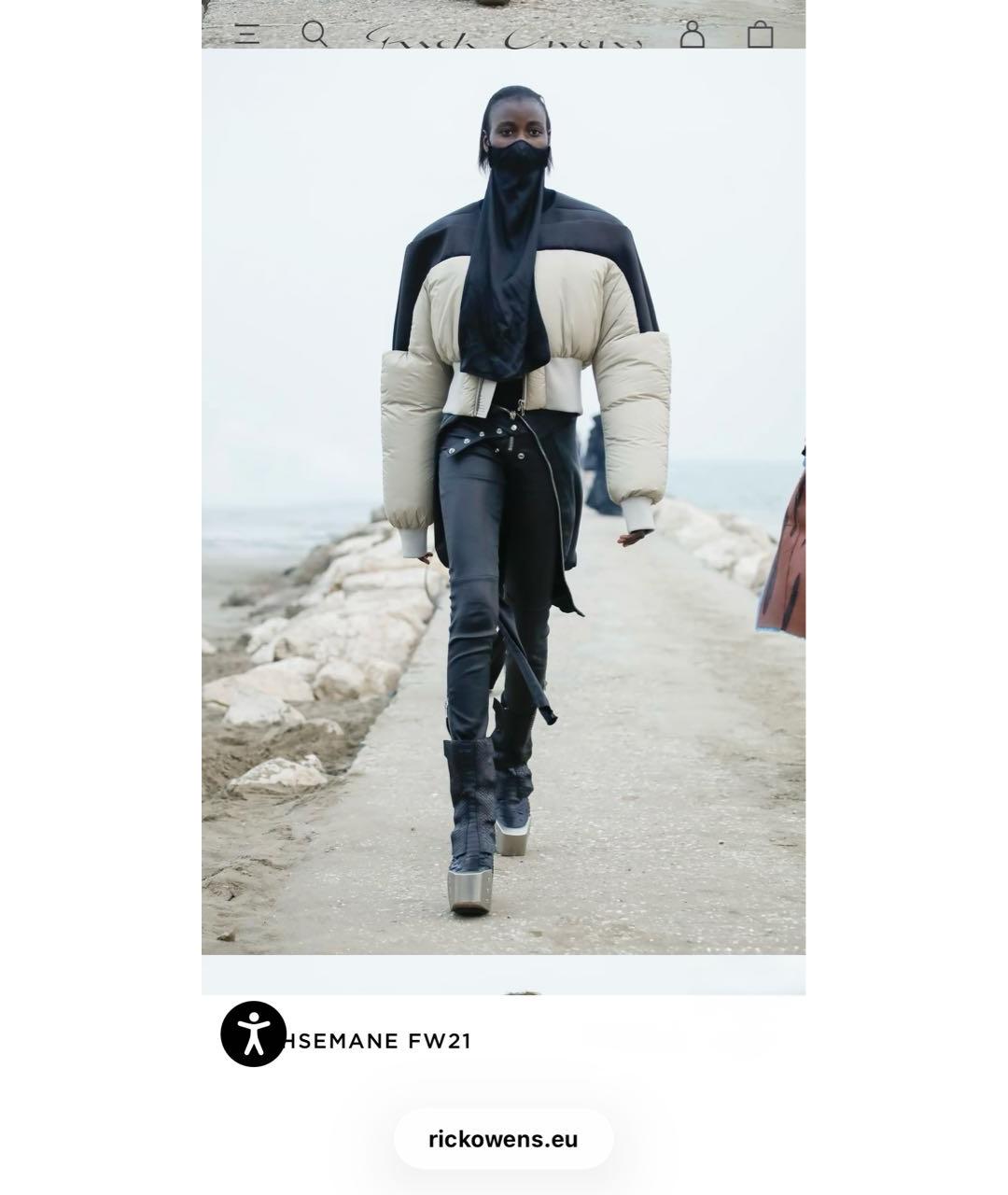 RICK OWENS Белый нейлоновый пуховик, фото 7