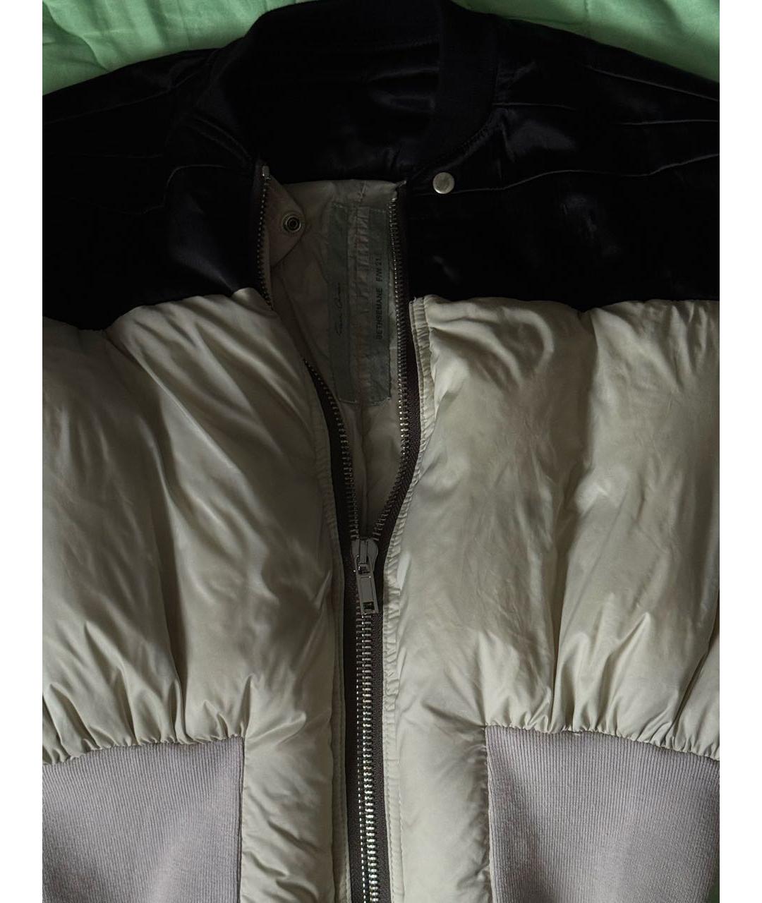 RICK OWENS Белый нейлоновый пуховик, фото 3