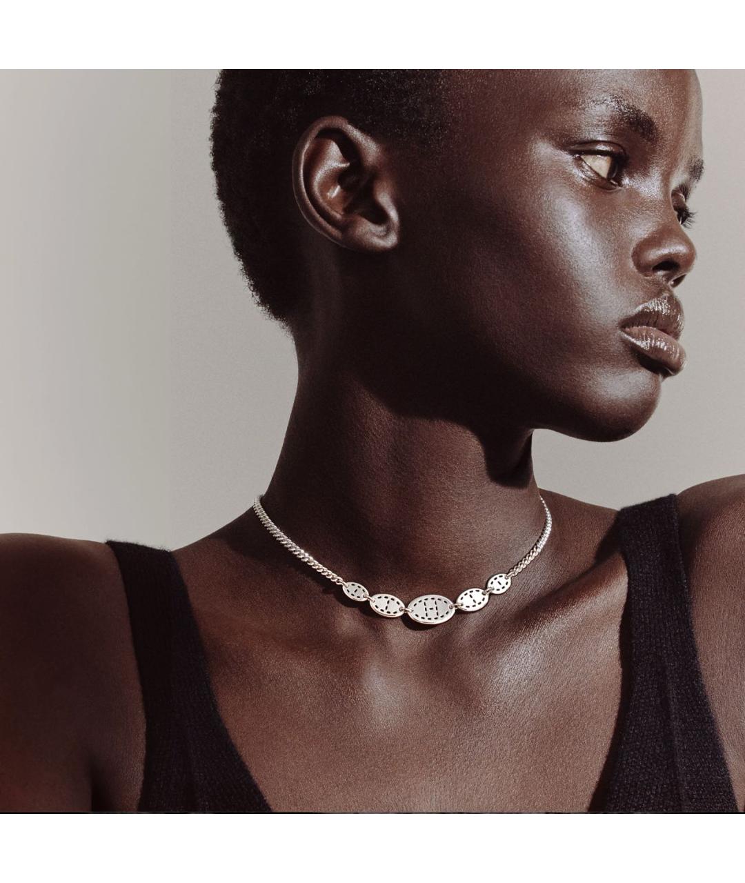 HERMES Серебряное серебряное колье, фото 3