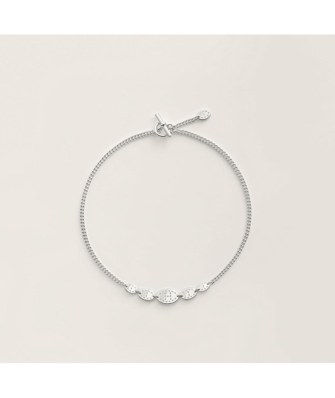 HERMES Серебряное серебряное колье, фото 5