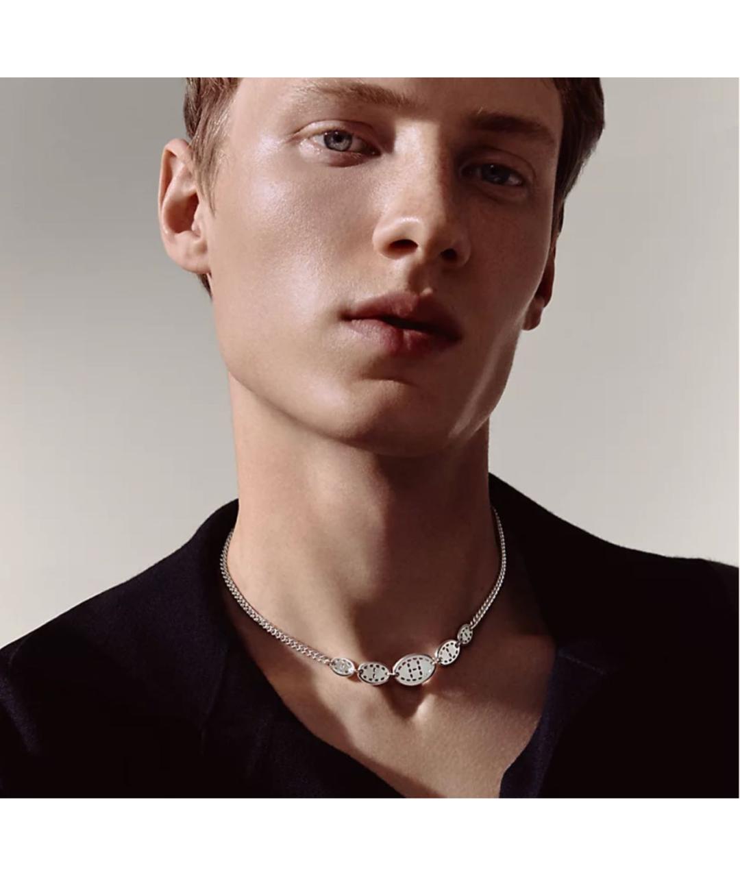 HERMES Серебряное серебряное колье, фото 4