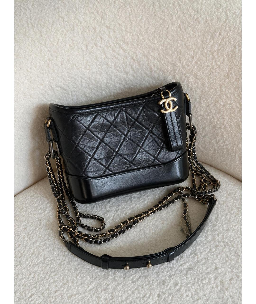 CHANEL Черная кожаная сумка через плечо, фото 2