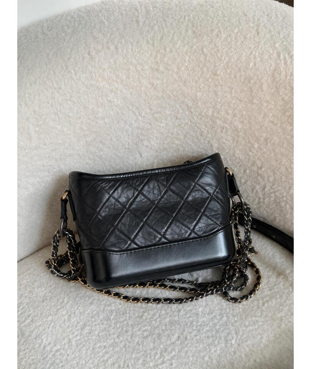 CHANEL Черная кожаная сумка через плечо, фото 3