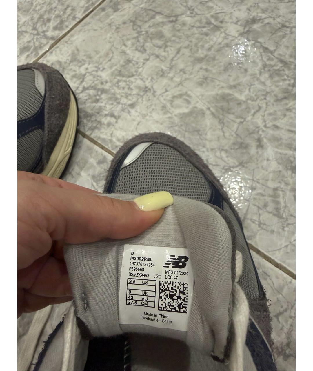 NEW BALANCE Серые низкие кроссовки / кеды, фото 3