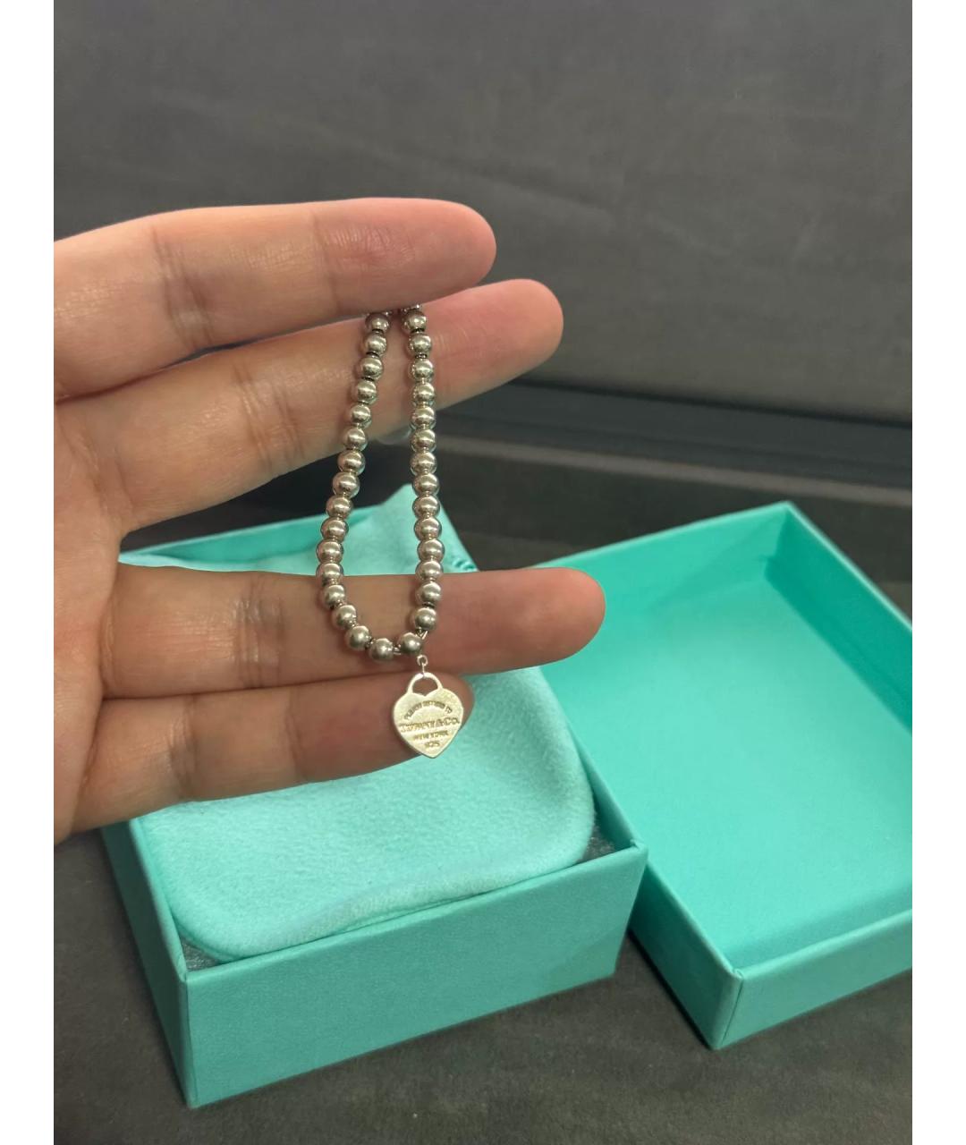 TIFFANY&CO Красный серебряный браслет, фото 3