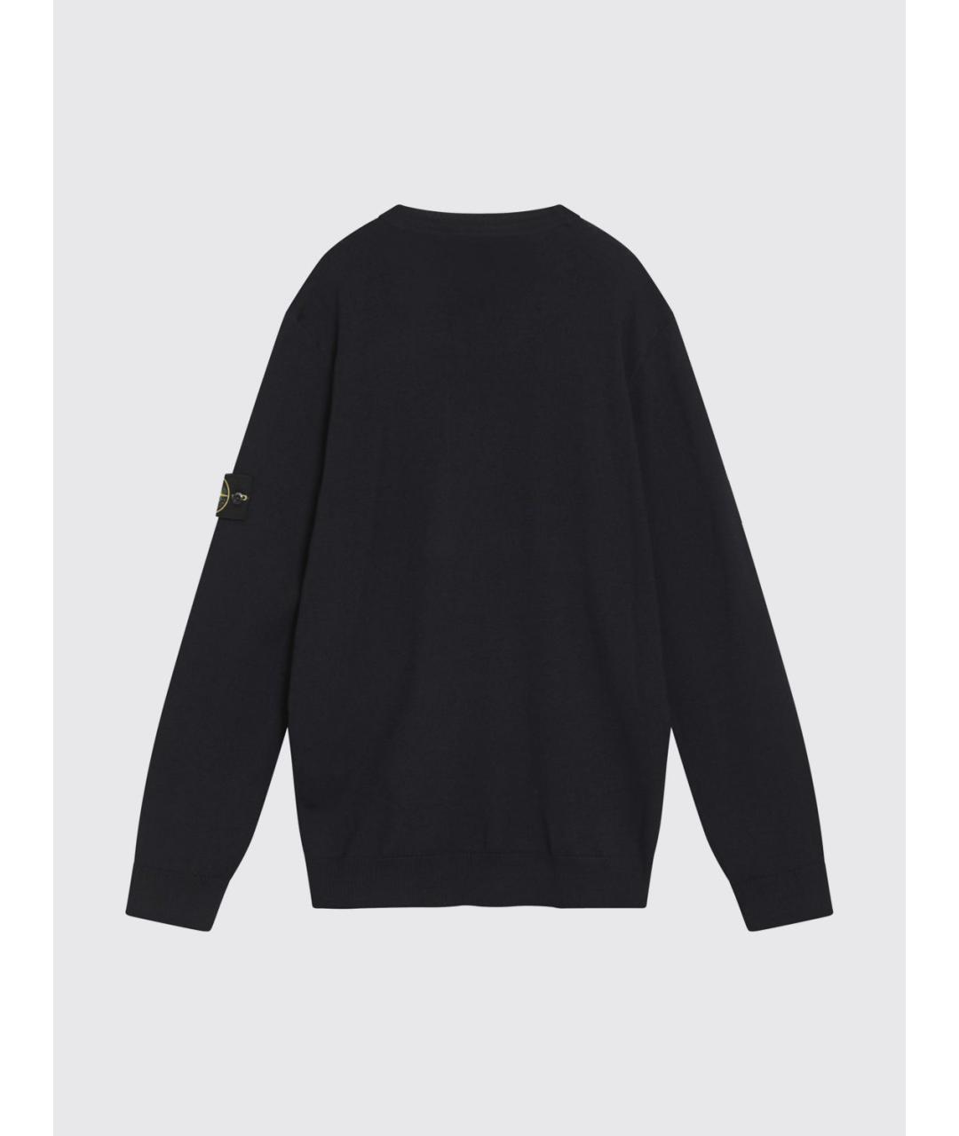 STONE ISLAND Синий шерстяной джемпер / свитер, фото 3