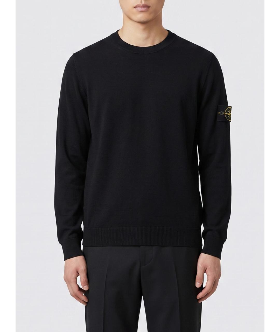 STONE ISLAND Синий шерстяной джемпер / свитер, фото 2