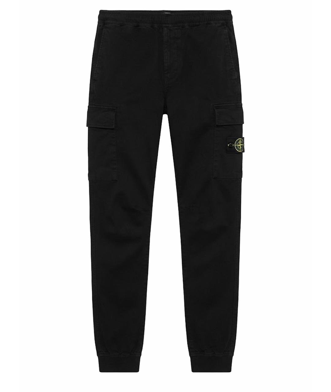 STONE ISLAND Черные полиамидовые повседневные брюки, фото 1