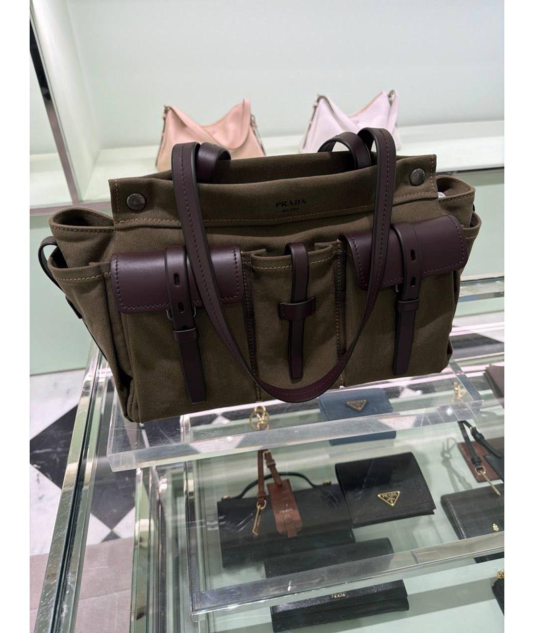 PRADA Хаки сумка тоут, фото 2