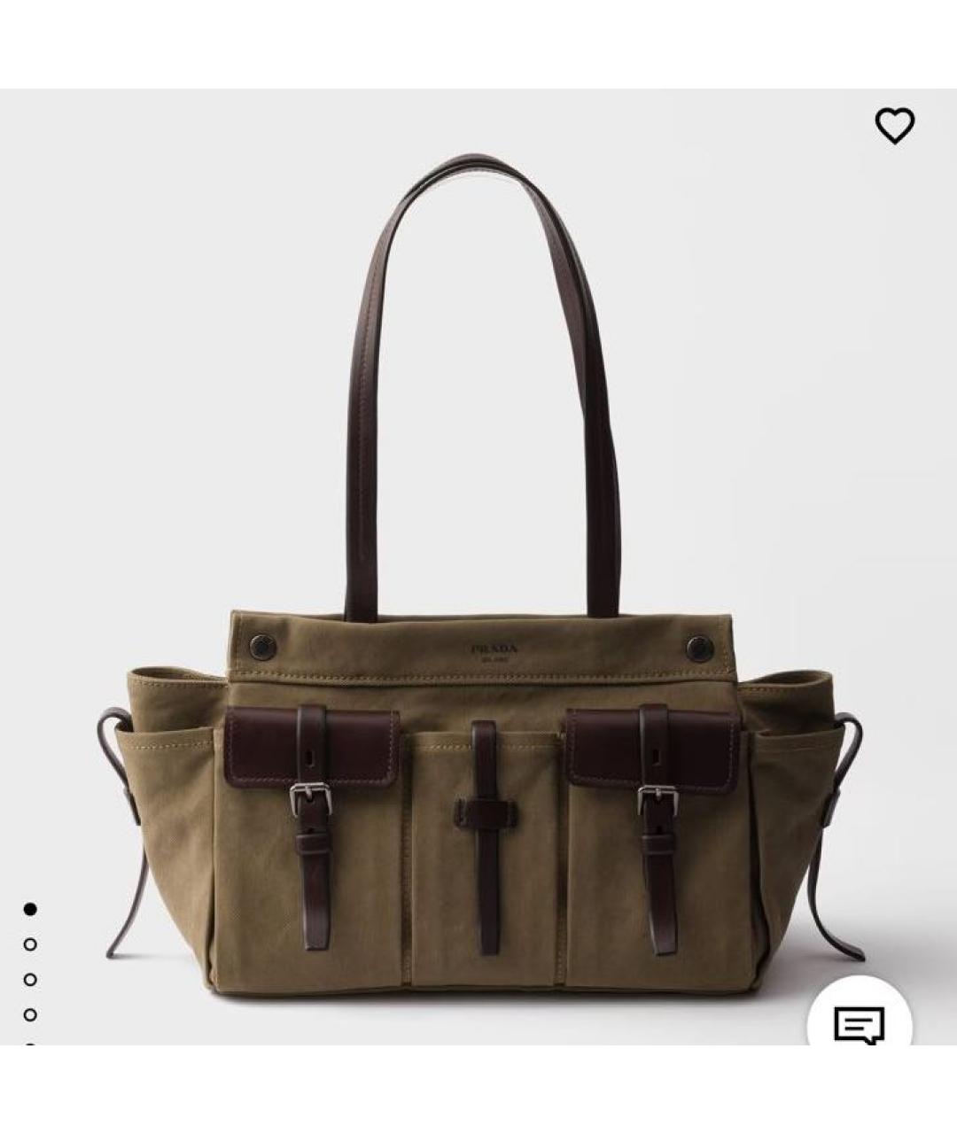 PRADA Хаки сумка тоут, фото 4