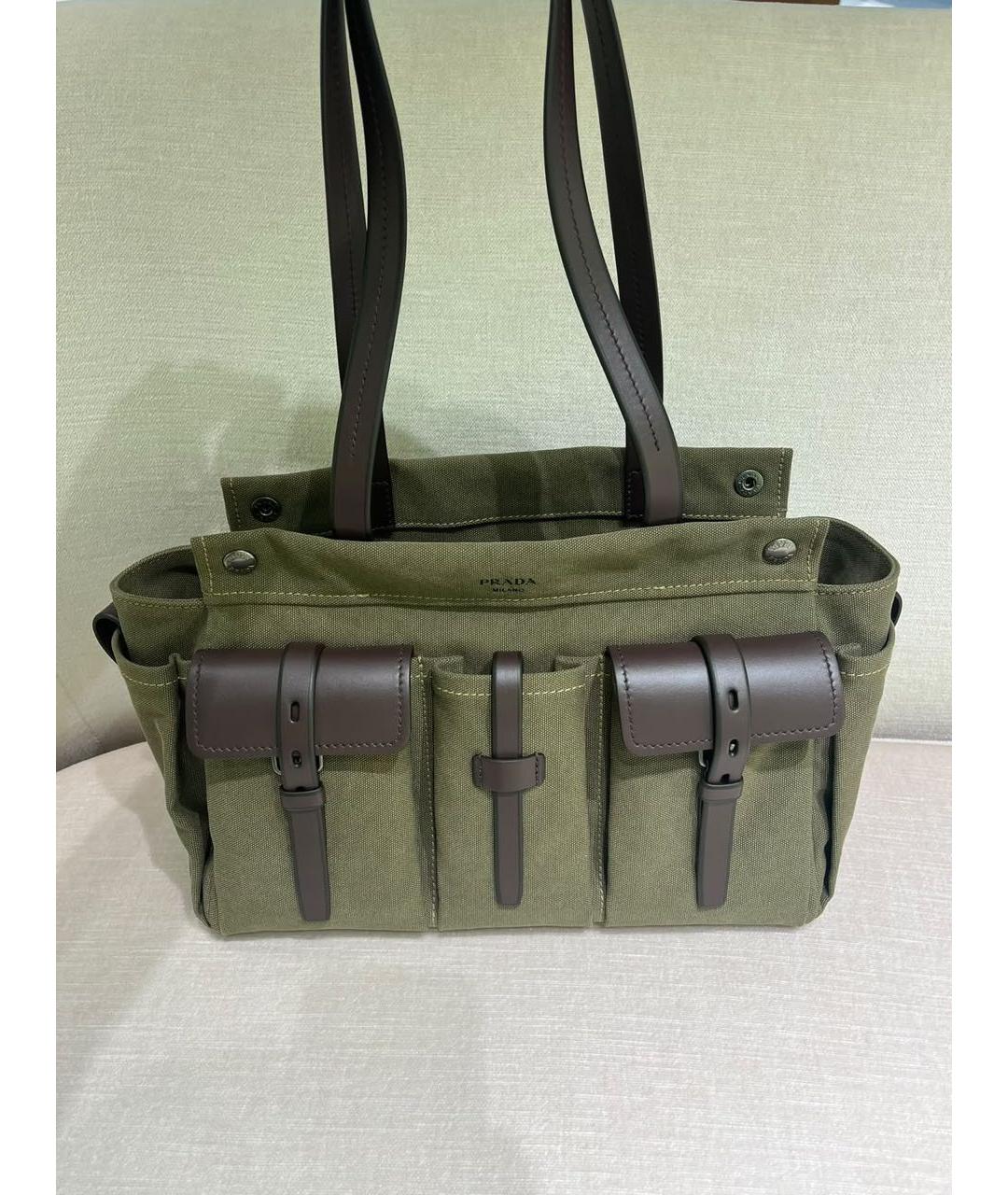 PRADA Хаки сумка тоут, фото 3