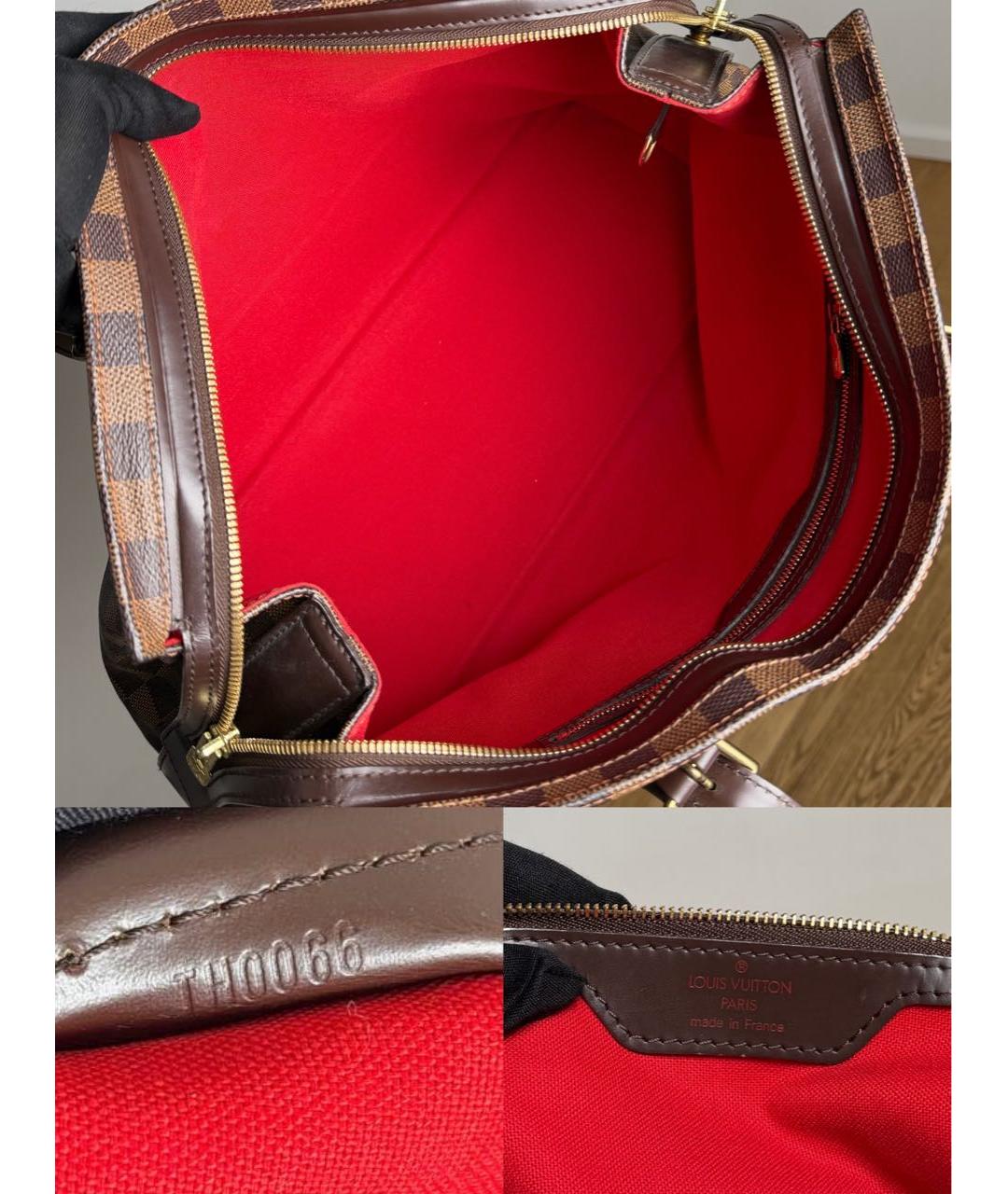 LOUIS VUITTON Коричневая сумка тоут из канвы, фото 8