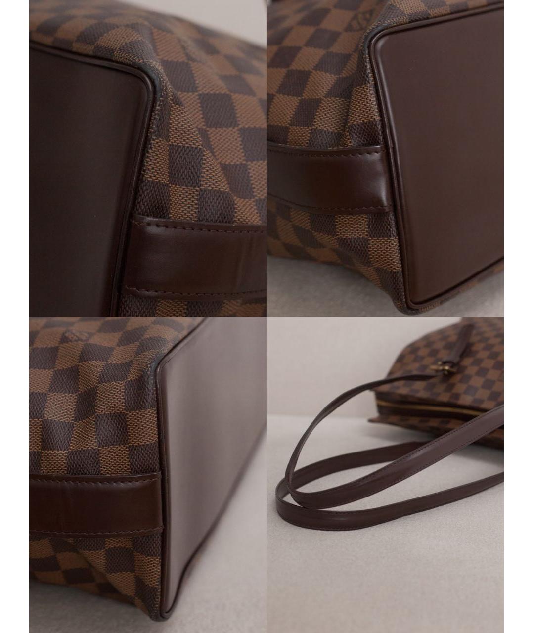 LOUIS VUITTON Коричневая сумка тоут из канвы, фото 7