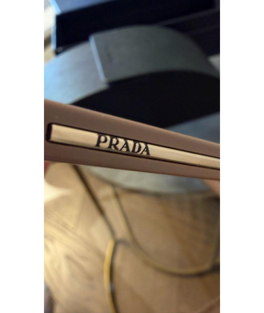 PRADA Коричневые пластиковые солнцезащитные очки, фото 5