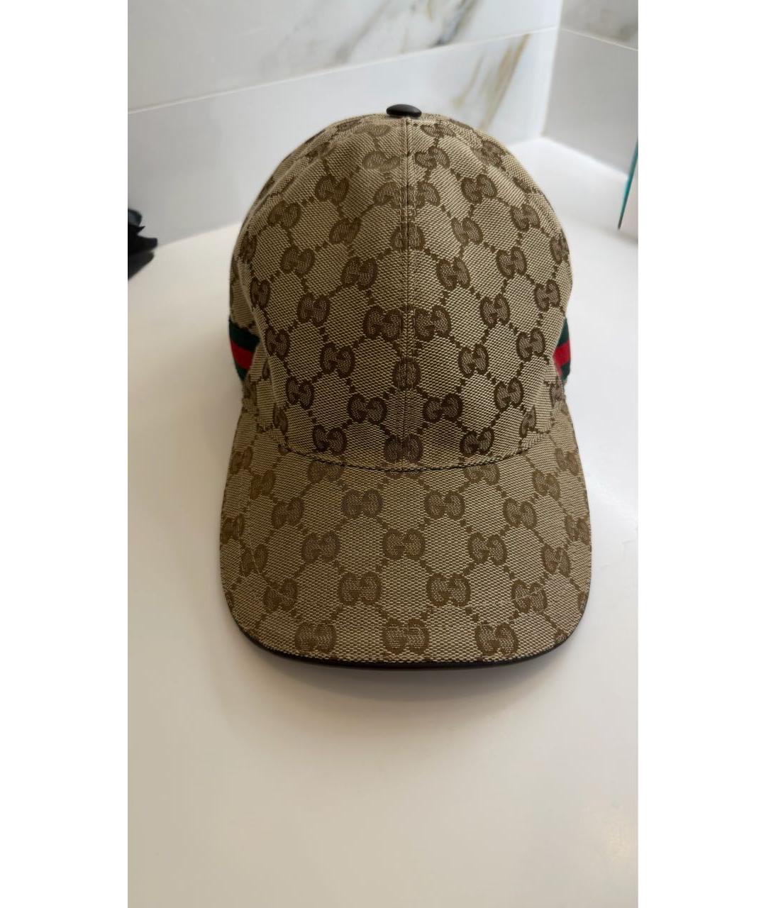 GUCCI Бежевая кепка, фото 2