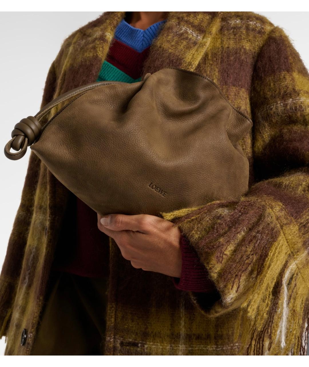 LOEWE Коричневая кожаная сумка через плечо, фото 9