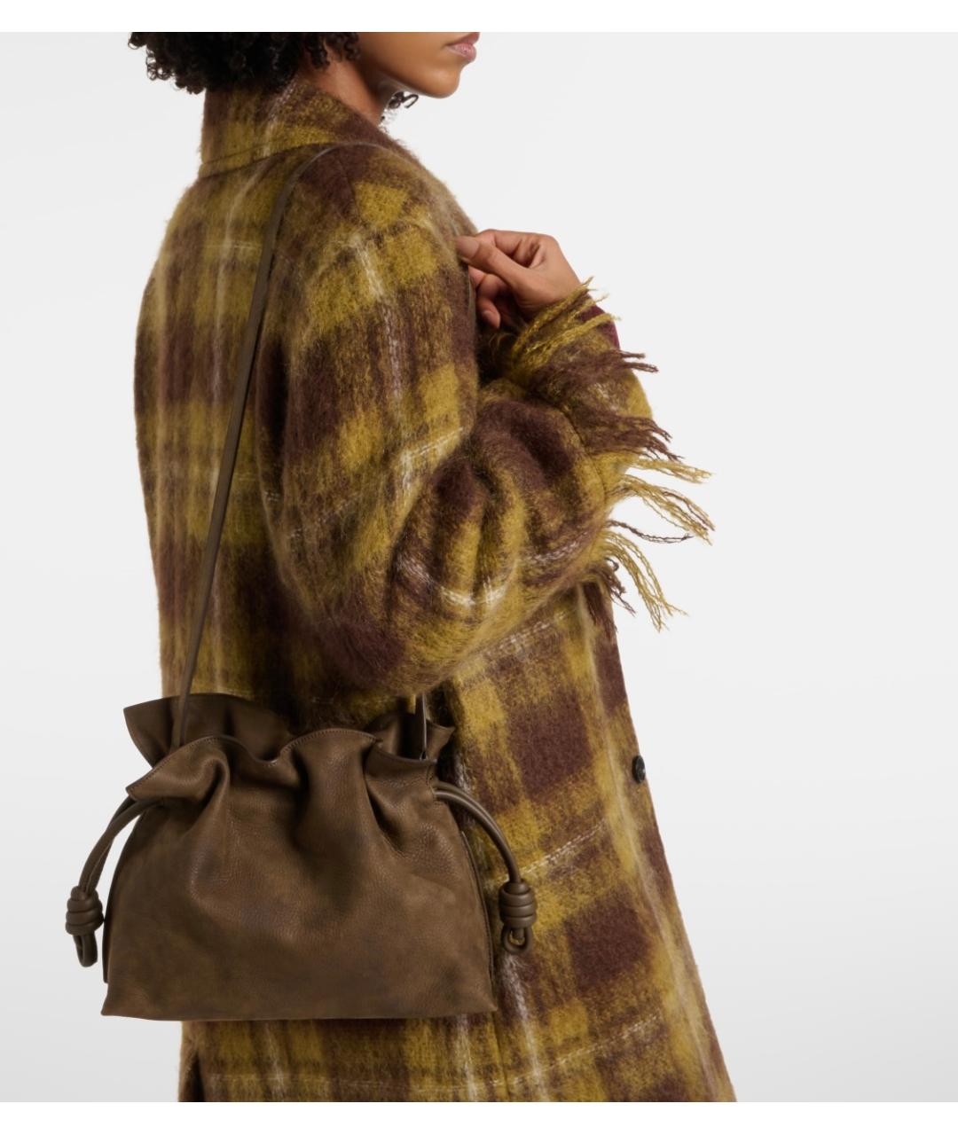 LOEWE Коричневая кожаная сумка через плечо, фото 8