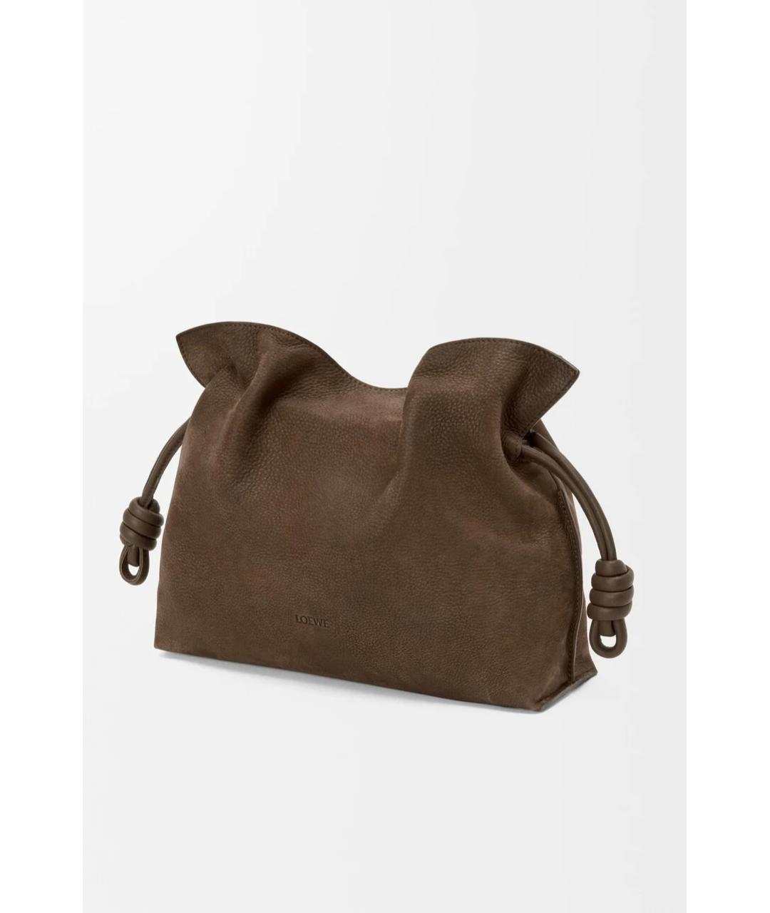 LOEWE Коричневая кожаная сумка через плечо, фото 6