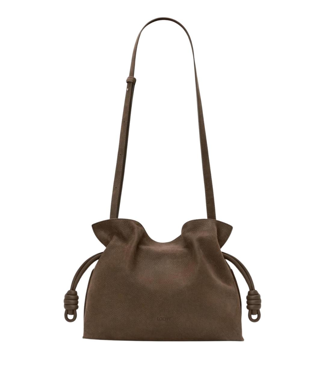 LOEWE Коричневая кожаная сумка через плечо, фото 1