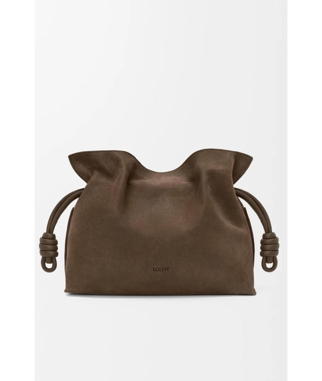 LOEWE Коричневая кожаная сумка через плечо, фото 5