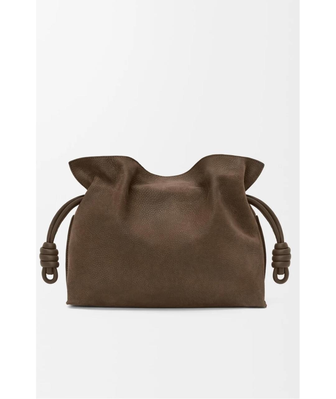 LOEWE Коричневая кожаная сумка через плечо, фото 7