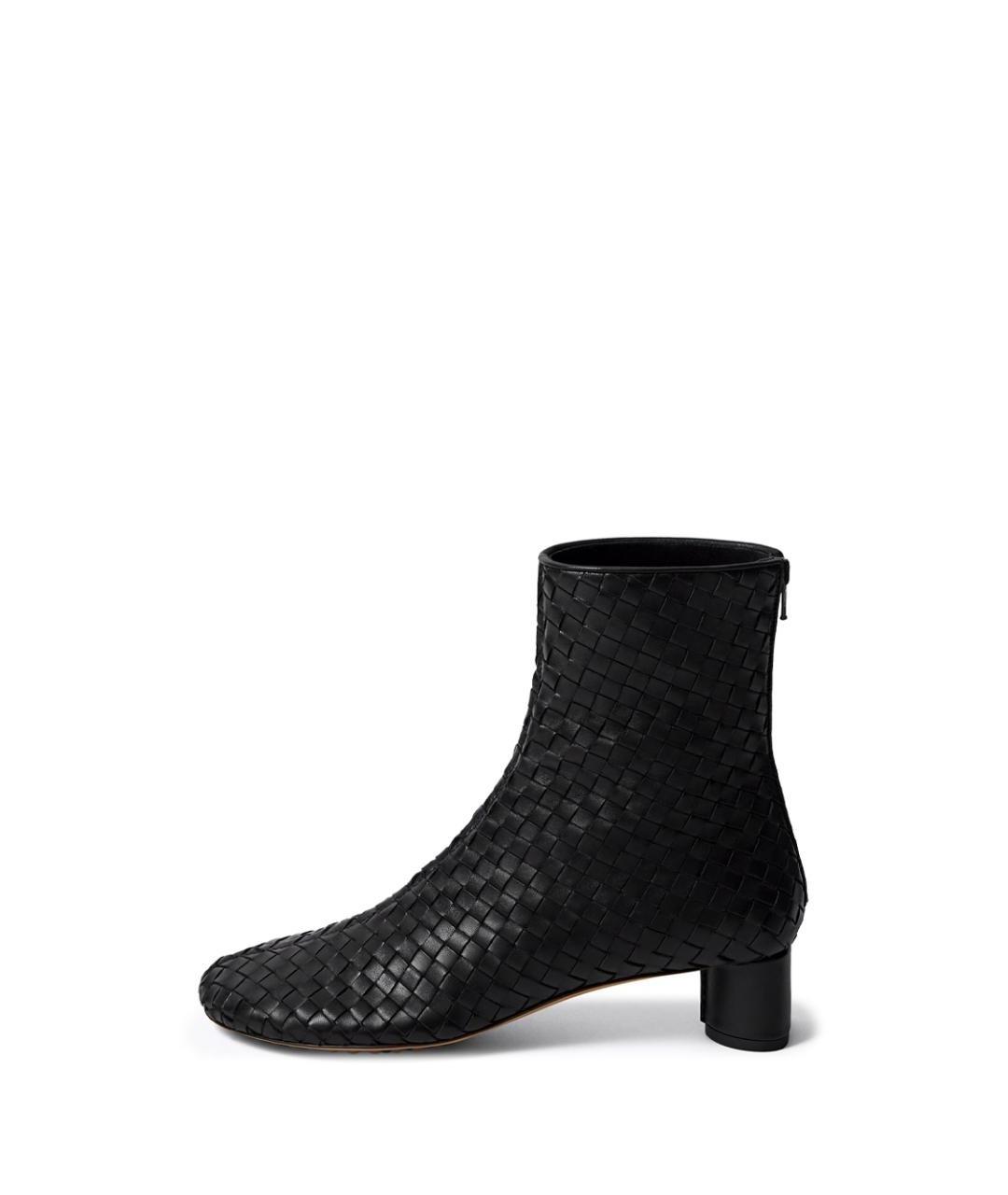 BOTTEGA VENETA Черные кожаные ботильоны, фото 3