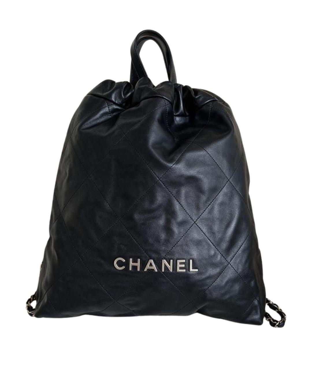 CHANEL Черный кожаный рюкзак, фото 1