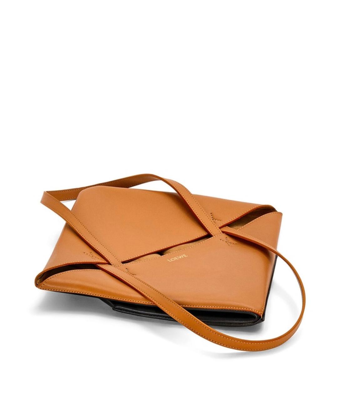 LOEWE Черная кожаная сумка тоут, фото 4