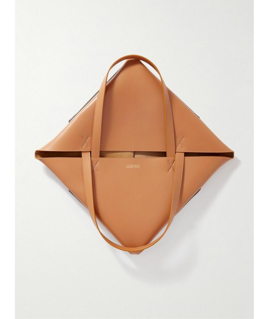 LOEWE Черная кожаная сумка тоут, фото 5