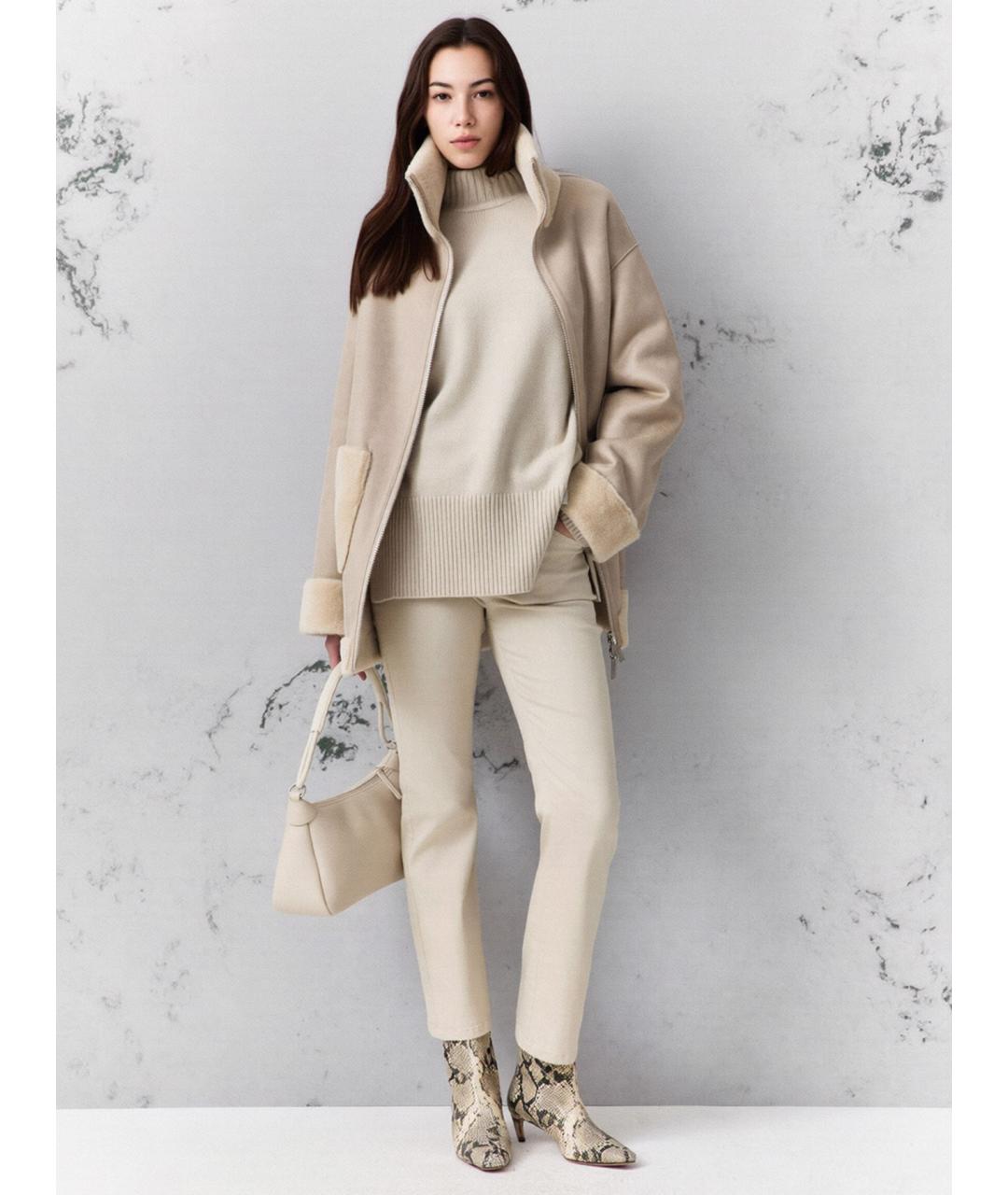 SPORTMAX Бежевая шерстяная водолазка, фото 2