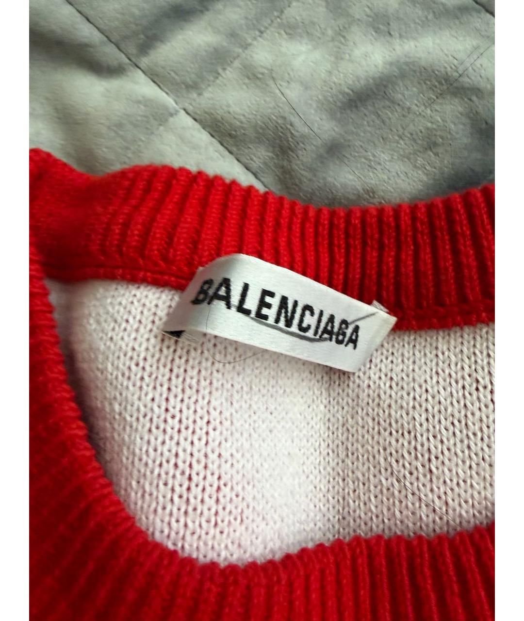 BALENCIAGA Красный шерстяной джемпер / свитер, фото 2