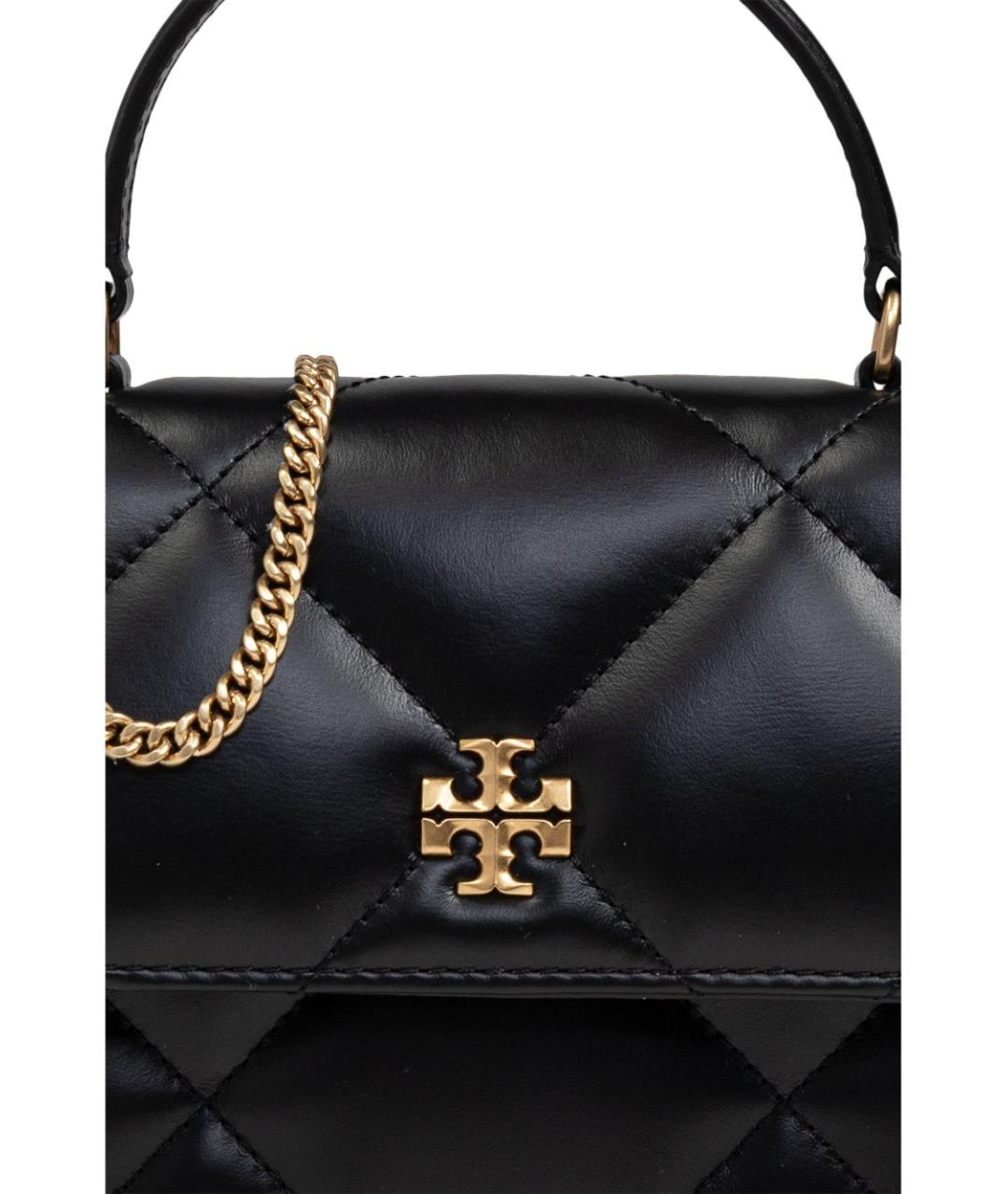 TORY BURCH Черная кожаная сумка тоут, фото 2