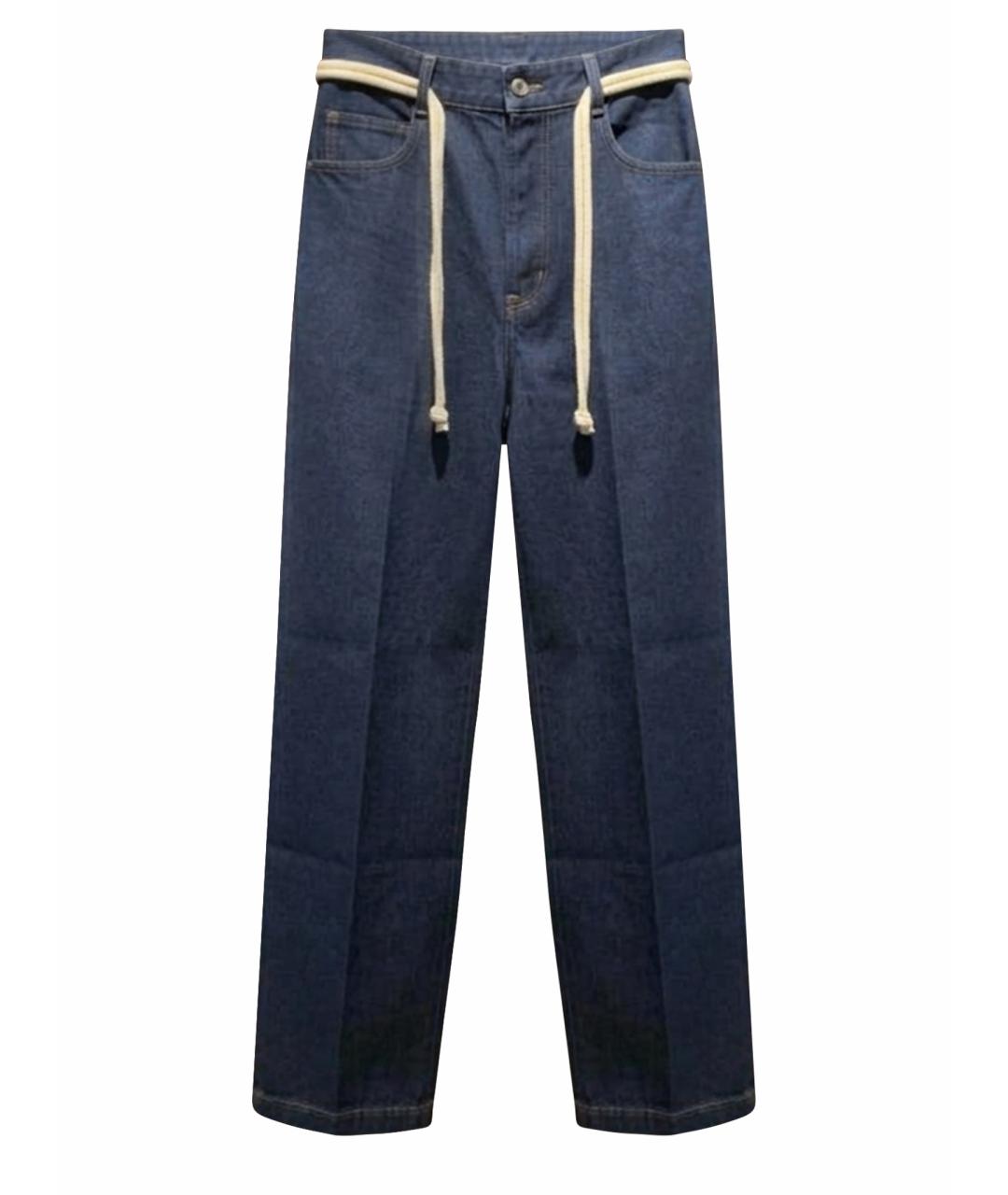 MAX MARA Синие хлопковые прямые джинсы, фото 1