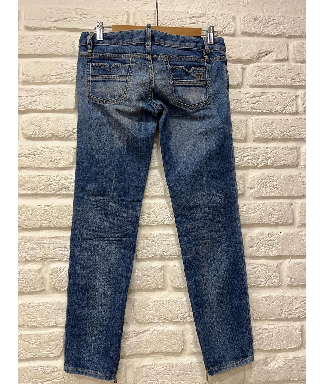 DSQUARED2 Синие хлопко-эластановые джинсы слим, фото 2