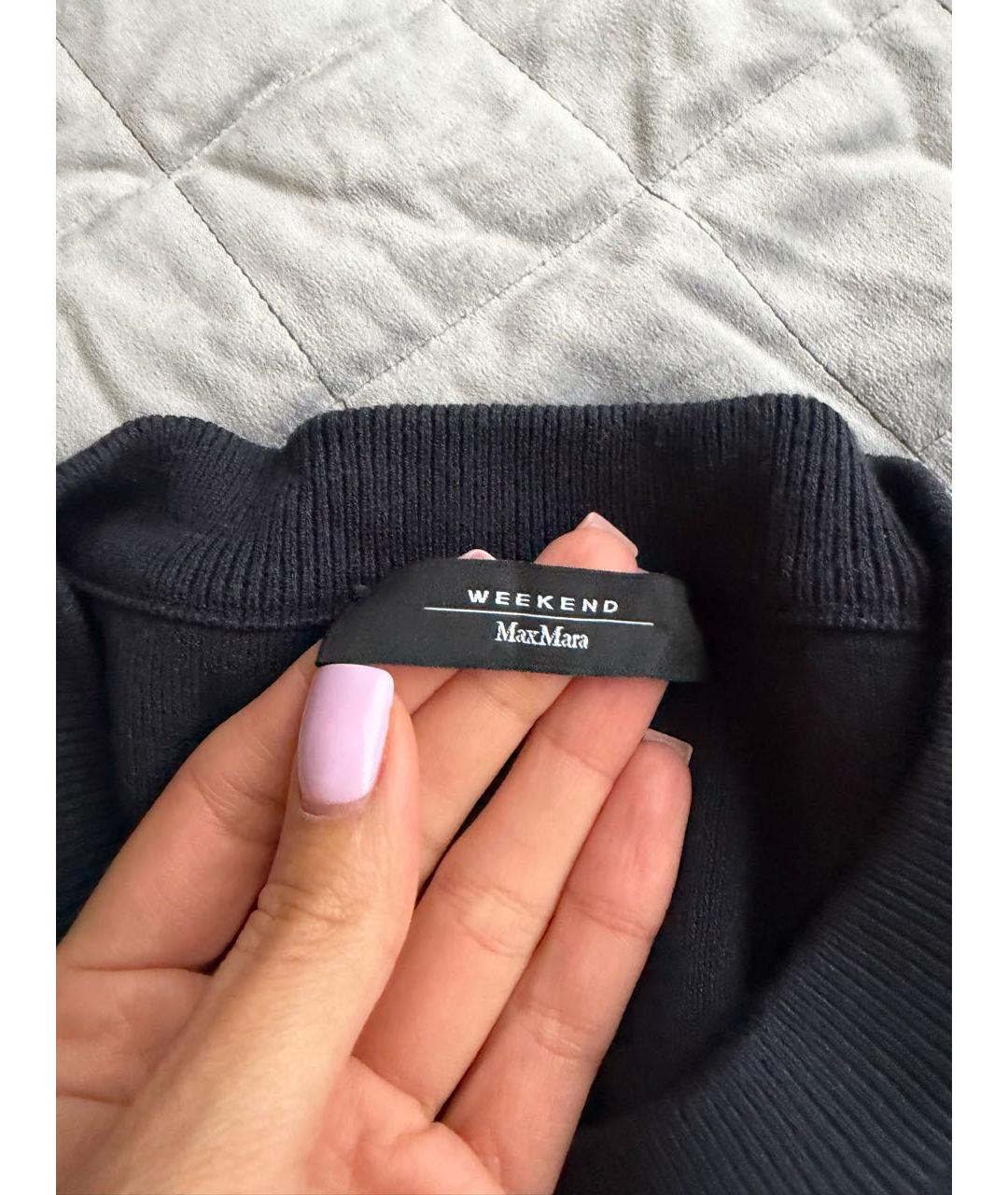 WEEKEND MAX MARA Синий вискозный джемпер / свитер, фото 2
