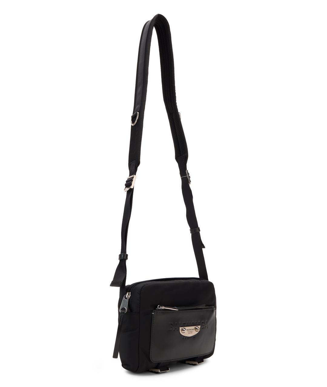BALENCIAGA Черная синтетическая сумка на плечо, фото 2