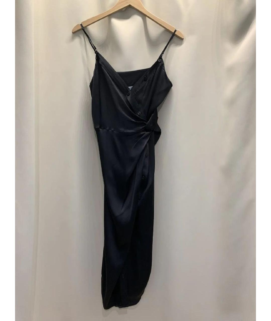 ALEXANDER WANG Черное шелковое коктейльное платье, фото 2