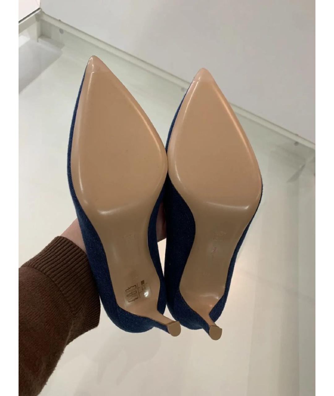 GIANVITO ROSSI Синие текстильные туфли, фото 7
