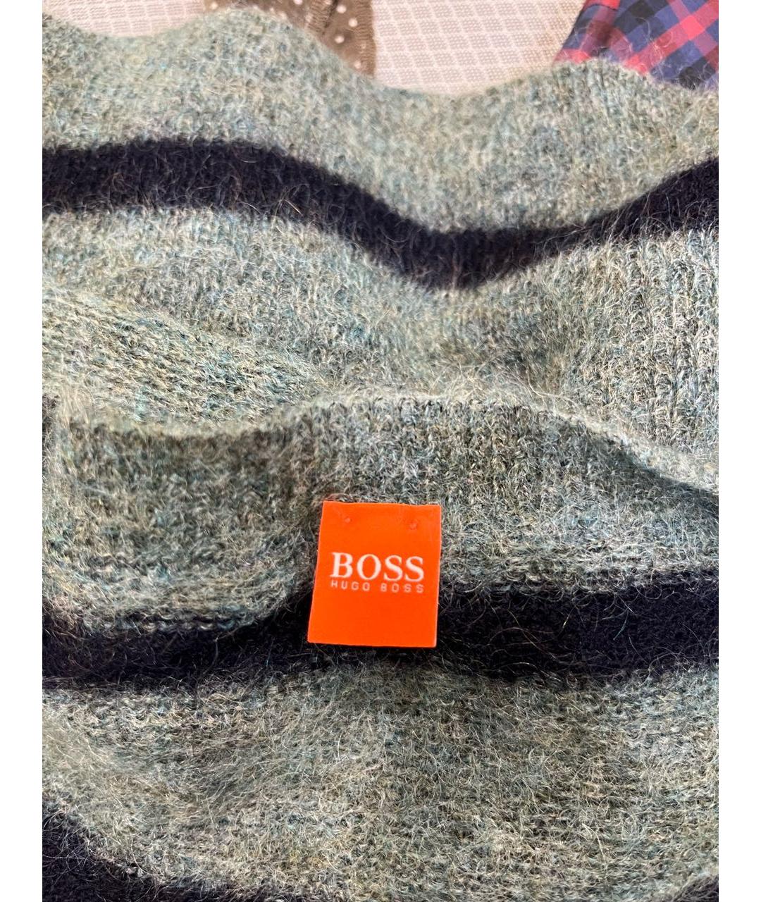 HUGO BOSS Зеленый шерстяной джемпер / свитер, фото 3