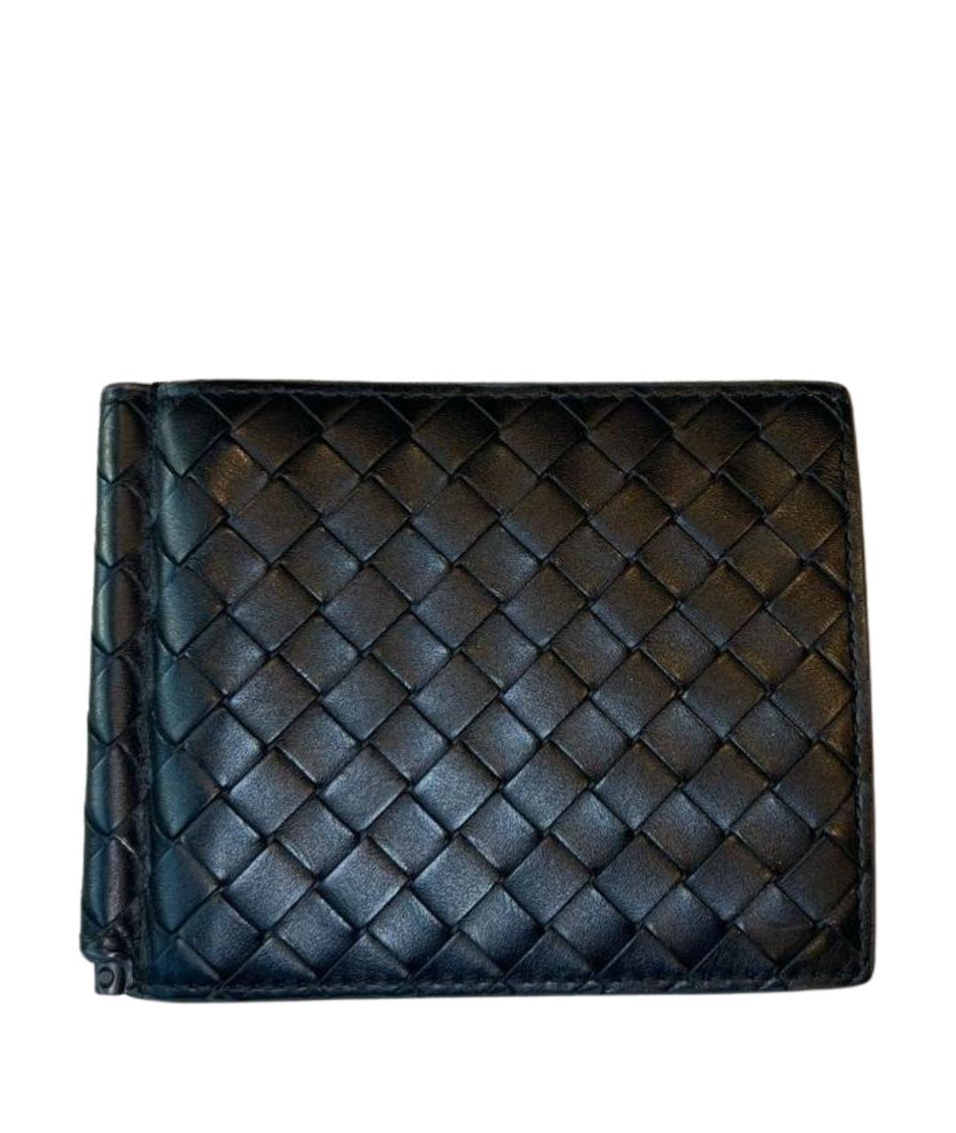 BOTTEGA VENETA Черный кожаный кошелек, фото 1