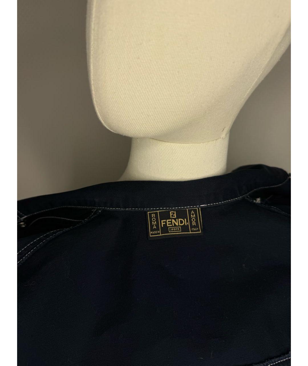 FENDI Мульти деним повседневное платье, фото 6