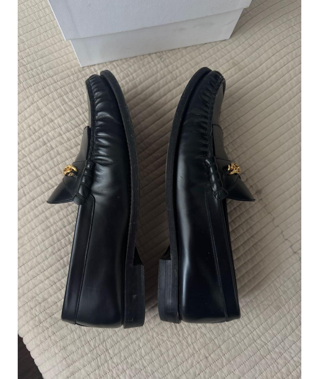 CELINE Черные кожаные лоферы, фото 4