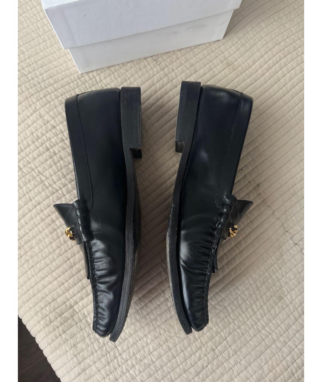 CELINE Черные кожаные лоферы, фото 3
