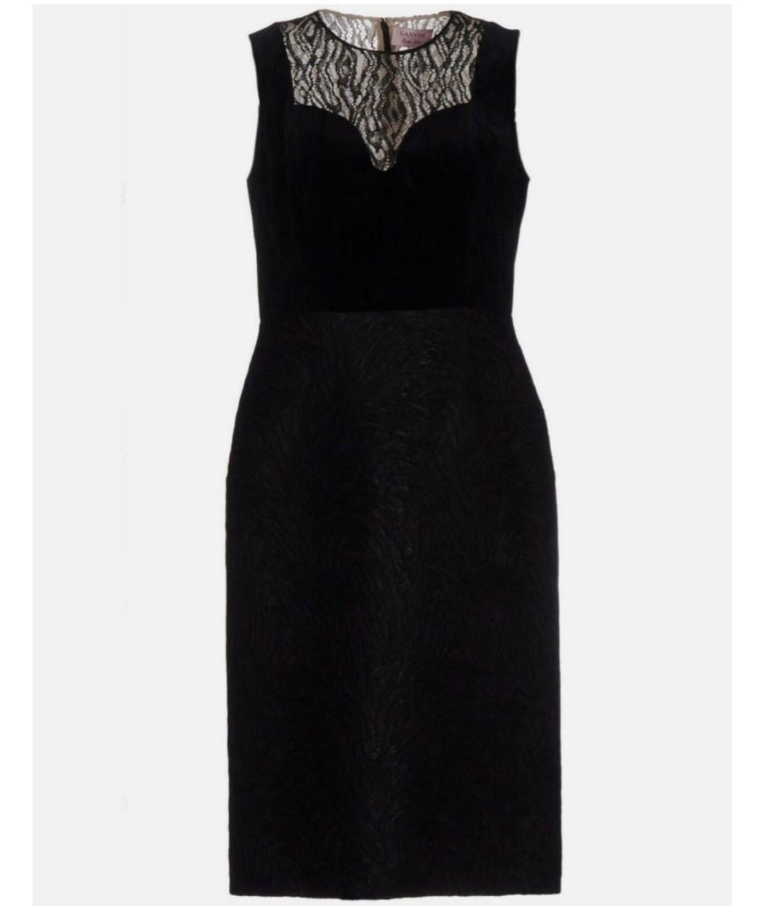 LANVIN Черное бархатное вечернее платье, фото 9